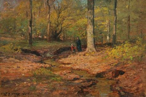 T C Steele Autumn Landscape Landscape Trees Oil Painting Landscape