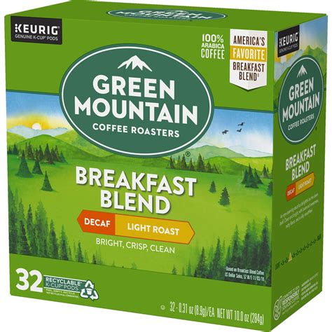 Green Mountain Coffee Roasters Breakfast Blend Decaf Light Roast K Cup