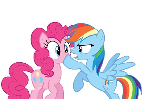 Ponycandance Bipedal Duo Earth Pony Hoof Over Mouth Rainbow Dash