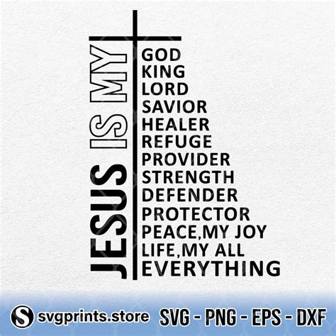 Jesus Is My God My King Svg Png Jesus Is My God My King My Lord Svg