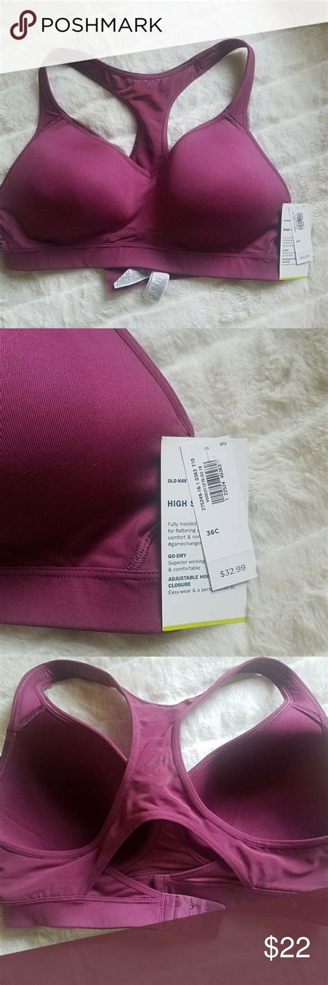 Active Sports Bra 36c New With Tags Old Navy Sports Bra Burgandy