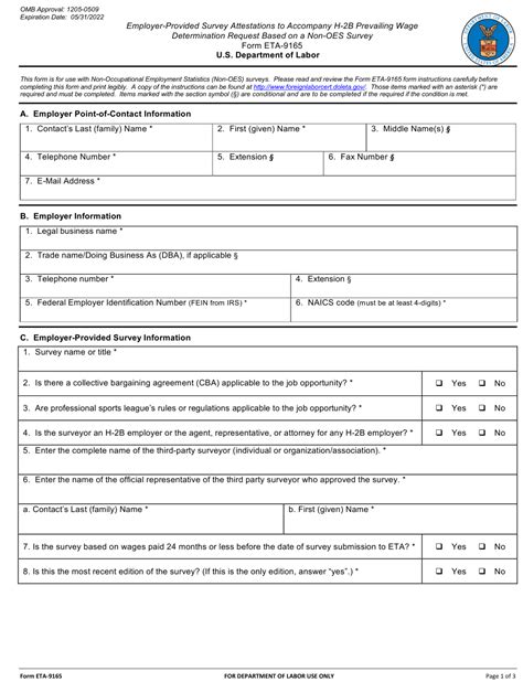 Form Eta 9165 Fill Out Sign Online And Download Fillable Pdf