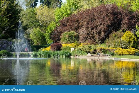 Pinner Memorial Park Uk Photographed On A Sunny Spring Day Colourful