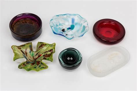 Colorful Art Glass Bowl Collection Murano And Kosta Boda Scandinavian Named Designers Glass