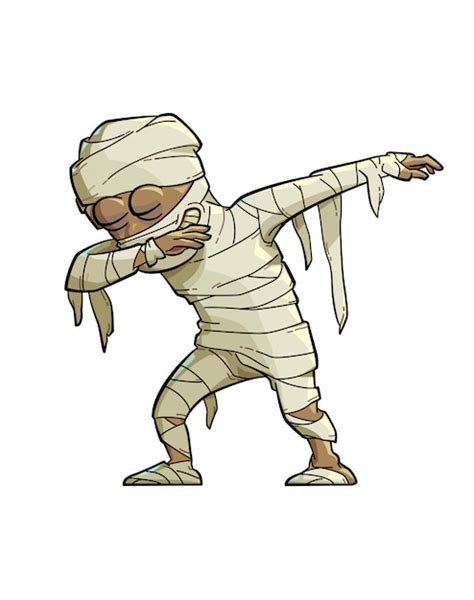 Premium Vector Illustration Of A Funny Mummy Doing The Dab Move