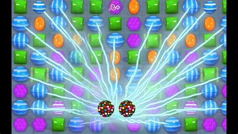 Candy Crush Crazy Double Color Bombs Lightning Strike Youtube