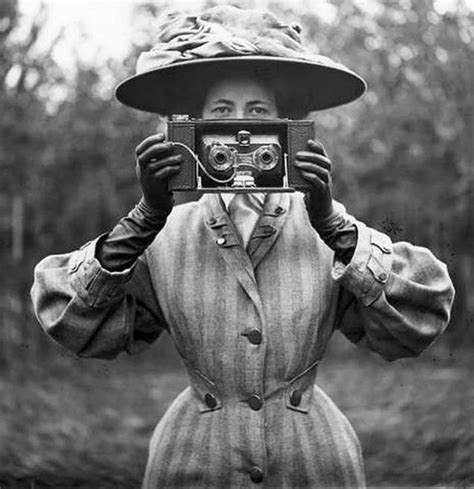 Vintage Photo Lady Photographer T Wall Art Print Decor 1900s Woman Antique Camera Taking