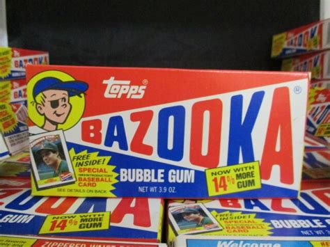 1 One Topps 1988 Bazooka Bubble Gum And Bazooka Baseball Card Sealed
