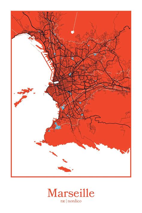 Si vous optez pour un séjour hors du commun, vous trouverez des hôtels 5 étoiles à montpellier à environ € 500,87 la nuit (d'après les tarifs disponibles sur booking.com). Marseille, France Map Print | France map, Map print, City maps