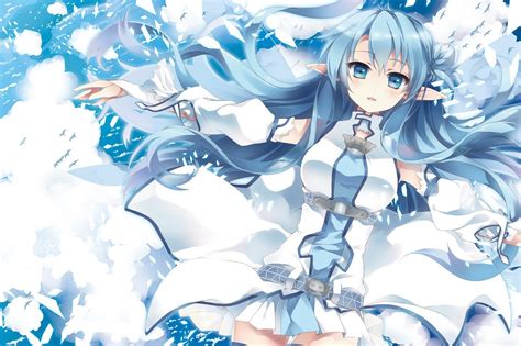 Sword Art Online, Anime, Yuuki Asuna, Blue Eyes, Blue Hair ...