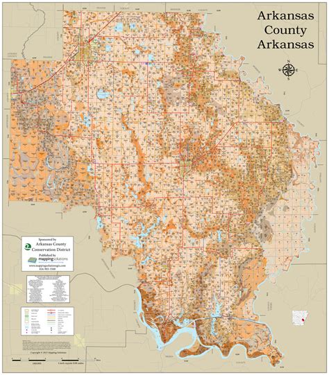 Arkansas County Arkansas 2023 Soils Wall Map Mapping Solutions
