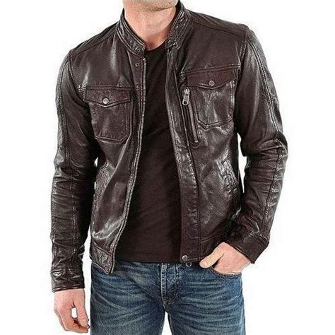 Nlf Dark Brown Men Leather Jackets At Rs 3500 In New Delhi Id