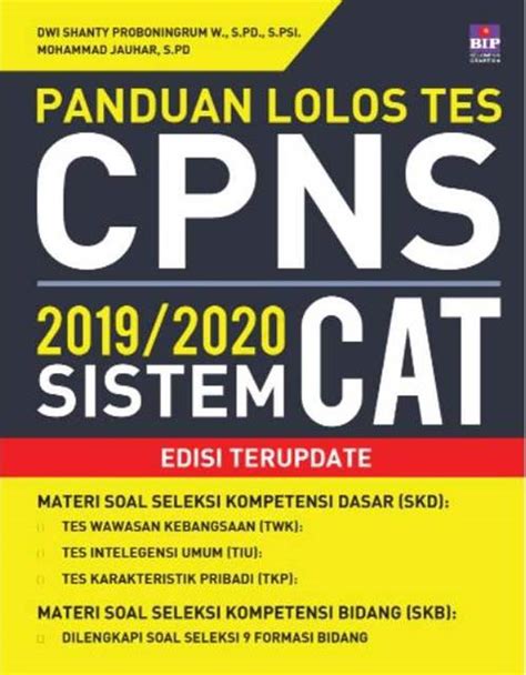 Buku Panduan Resmi Tes Cpns Cat Tahun 20192020 Edisi Terlengkap Info