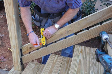 Decks attached to single family detached homes are generally regulated under the rules of the international residential code (irc). How to Install Deck Stair Railings | Decks.com