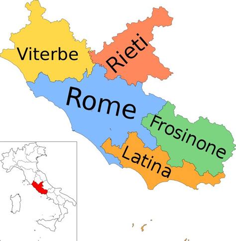 Latium — Wikipédia Géographie Italie Carte