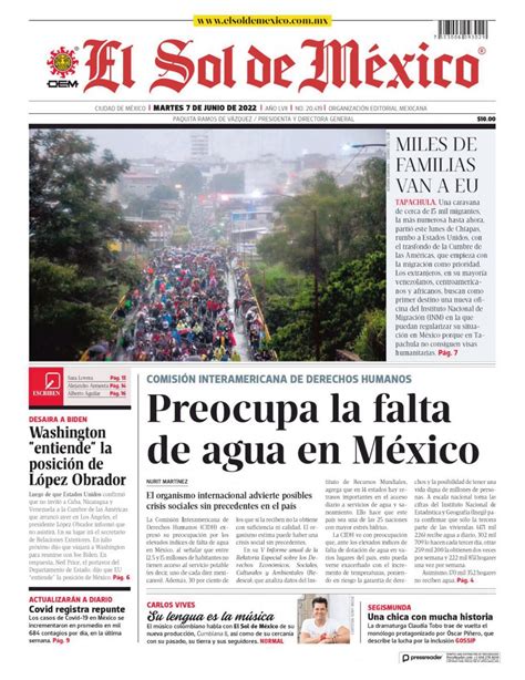 Portadas De Los Principales Diarios Nacionales De México Tus Buenas Noticias