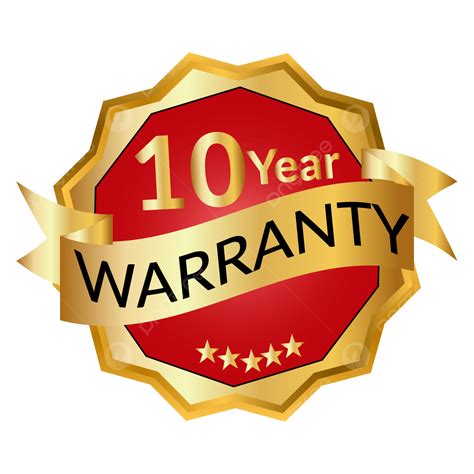 10 Year Warranty Badge Vector 10 Year Year Warranty Warranty Badge