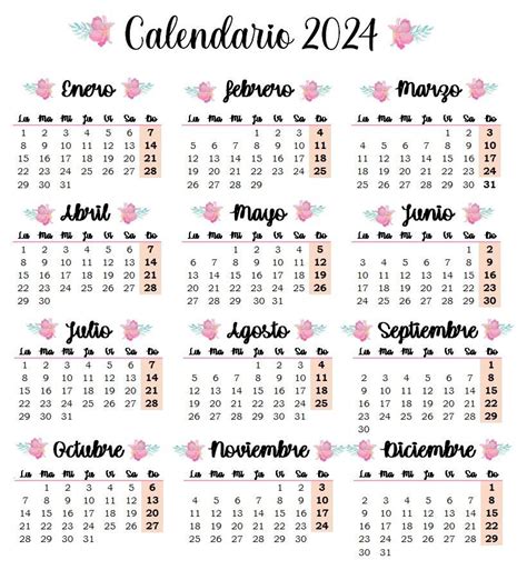Calendario 2024 En 2023 Calendario Para Escribir Calendario Para