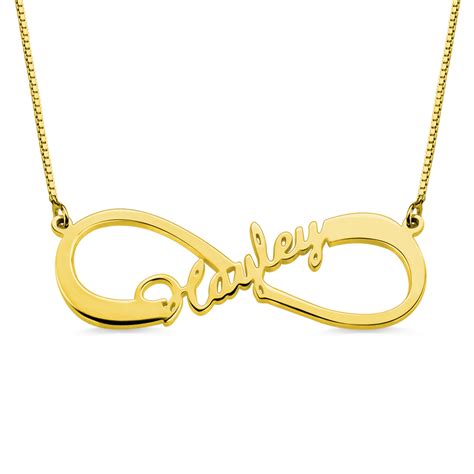 Personalized Gold Infinity Necklace With Initials T For Her
