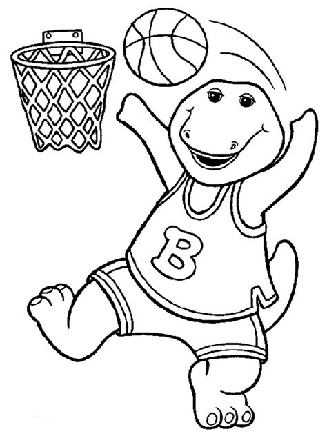 Free Printable Barney Coloring Pages For Kids