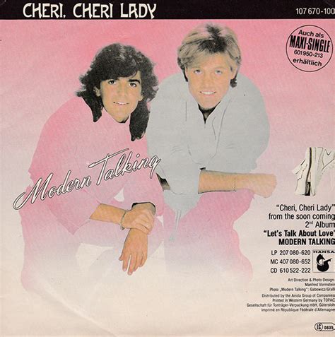 Vinyl Shop | Modern Talking - Cheri, Cheri Lady | Vinyl Singles