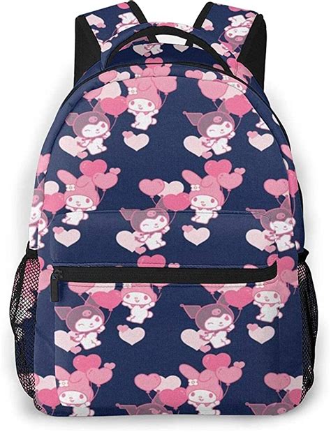 Yuanmeiju My Melody And Kuromi Travel Backpack For School Bookbag