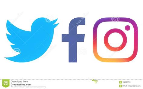 The app icon should only be used if you. Facebook-, Twitter- Und Instagram-Logos Redaktionelles ...