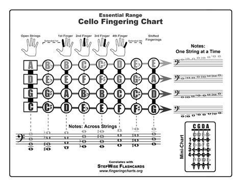 Cello Fingering Chart Template Download Printable Pdf Templateroller