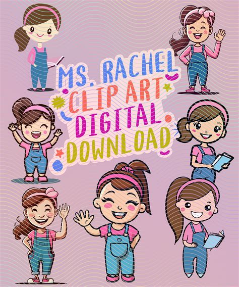 Ms. Rachel PNG Clip Art Bundle, 7 Original Images - Etsy
