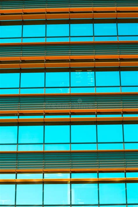 Sky Reflection In High Rise Building Glass Windows Stock Image Image