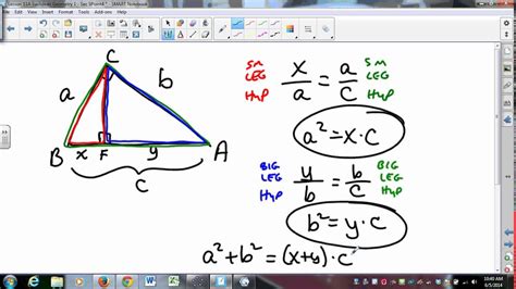 Math335 Sunygeneseo Euclidean Geometry 4 Pythagorean Theorem Youtube