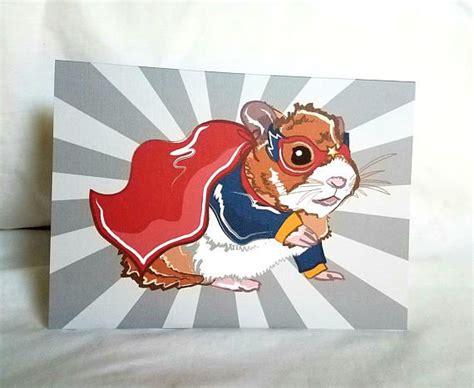 Super Hamster Greeting Card Cards Greeting Cards Prints