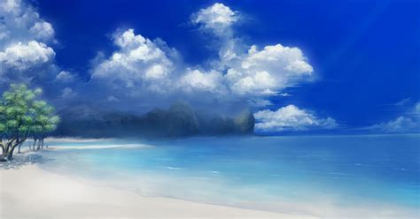 Anime Landscape Anime Beach Background