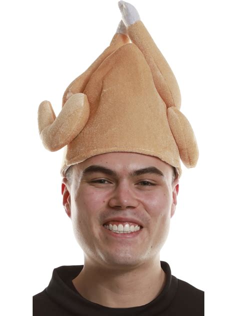 Plush Roasted Turkey Thanksgiving Hat Costume Accessory