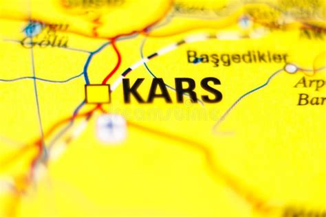 Kars Turkey On A Road Map Stock Photo Image Of Turkey 248058512