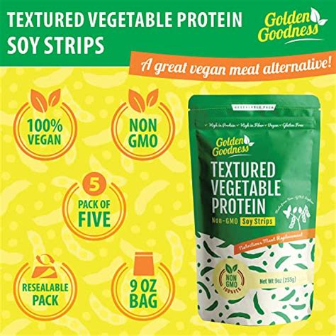 Textured Vegetable Protein Soy Strips Tvp By Golden Goodness Non Gmo