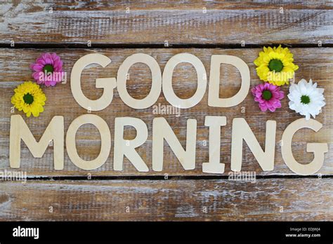 Good Morning Written Wooden Letters Hi Res Stock Photography And Images