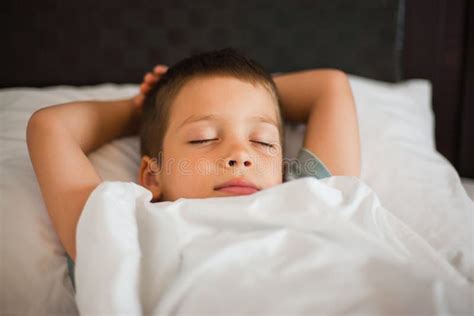 Boy Sleeping Stock Image Image Of Lounging Pillow Eyes 61722295