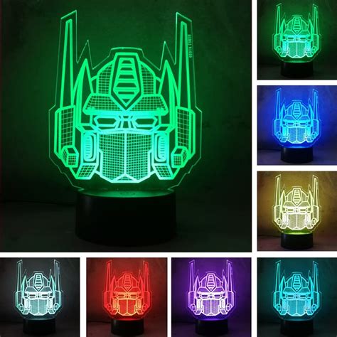 3d Character Boy T Transformers Illusion Desk Table Led Night Light
