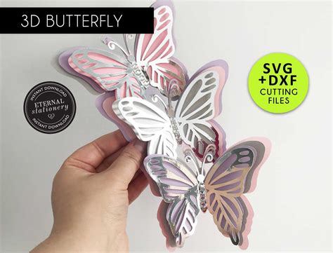 3D Butterfly SVG Template Butterfly SVG Butterfly Wall - Etsy Australia