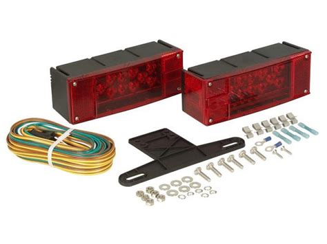 Weather tight switch, 20' wiring harness, packard weatherproof connectors, body and chassis mounting. Optronics TLL16RK LED Trailer Tail Lights & Wiring Kit - Over 80 Wide