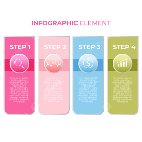 Four Steps Vector Design Images Four Step Infographic Element Design