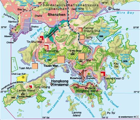 Diercke Weltatlas Kartenansicht Hongkong Xianggang