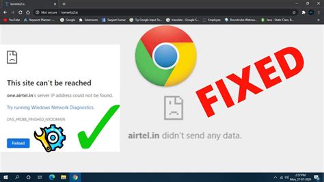 Fix This Site Cannot Be Reached Google Chrome Windows Airtel In Didnt Send Any Data