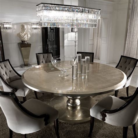 4.3 out of 5 stars. Large Round Italian Champagne Leaf Dining Table and Chairs Set
