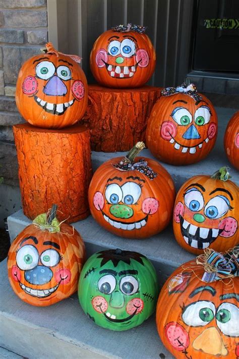 happy pumpkin faces carving patterns designs