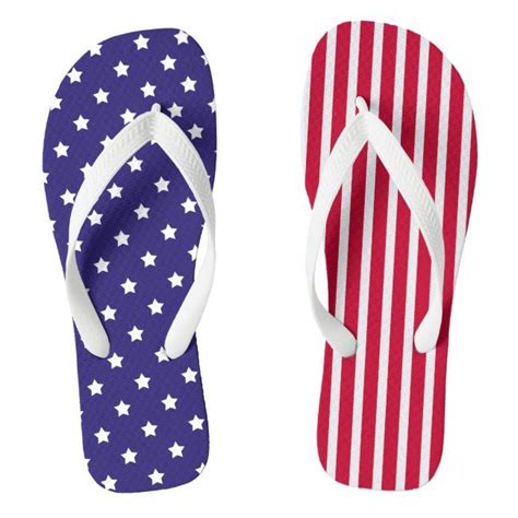 Trendy Star and Stripes American Flag Flip Flop | Zazzle.com | Flip flops, Stripes, Trendy