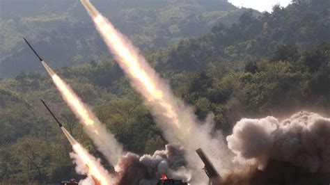 North Korea Fires Two Short Range Missiles Into Sea Says South Korea World News Sky News