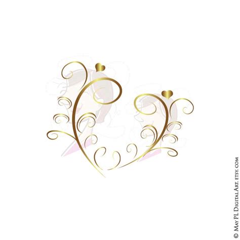 Page Border Gold Swirls Clipart Elegant Decorative Wedding Etsy