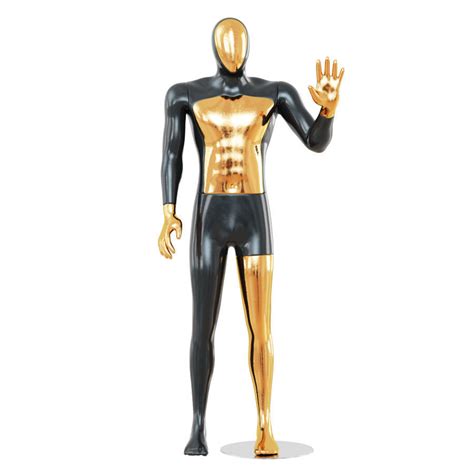 Faceless Male Mannequin With A Gold Face 53 3d Cgtrader